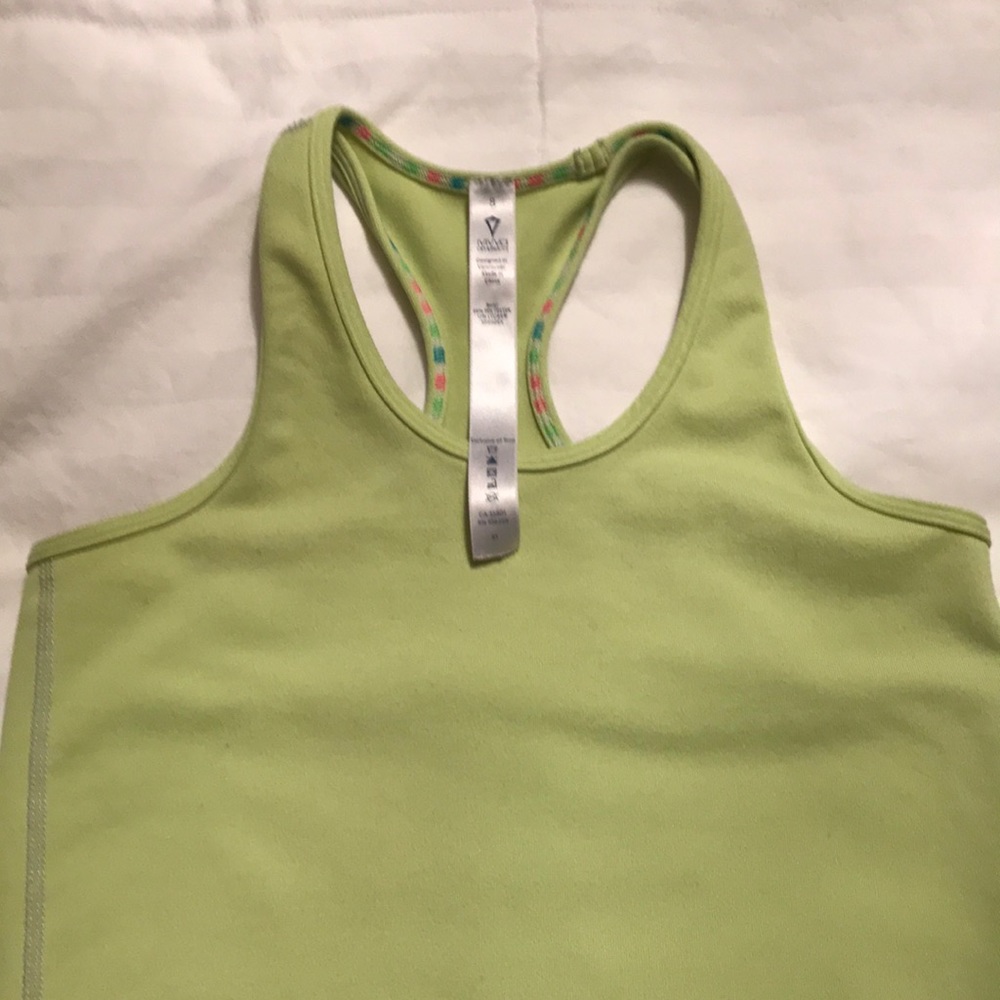 Ivivva lime green Keepurcool racer tank